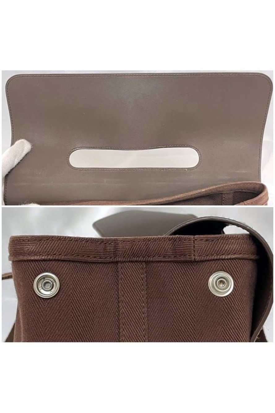 Hermes Handbag Valparaiso PM Brown Canvas - Picture 11 of 11